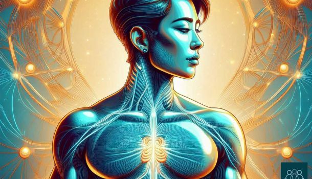 Illustration representing the vagus nerve and nervous system regulation