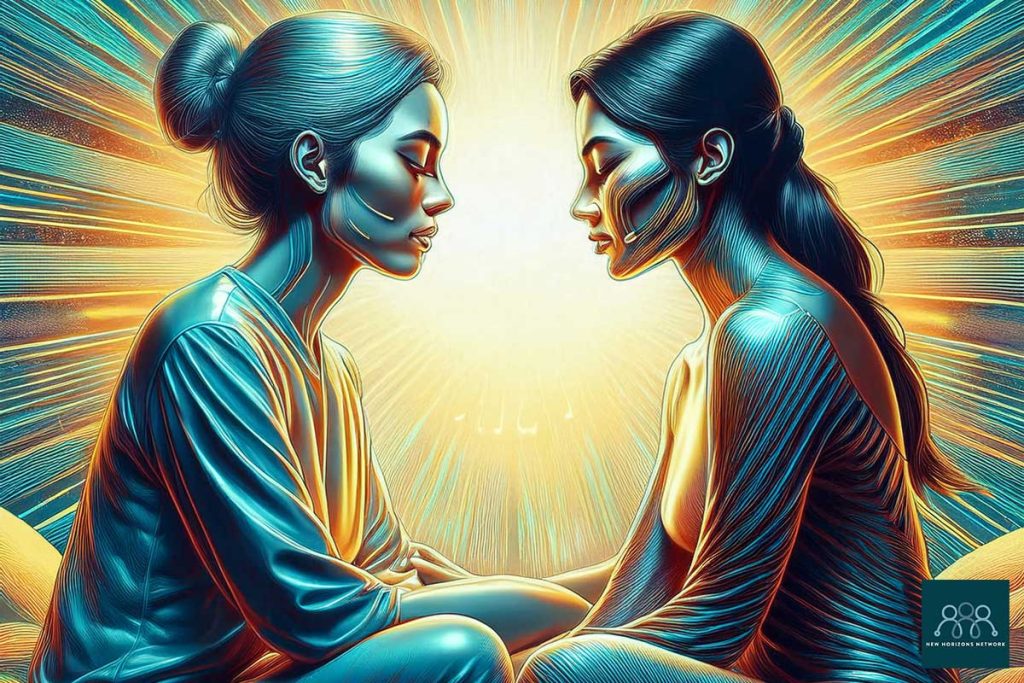 Illustration representing emotional safety and connection in therapy.