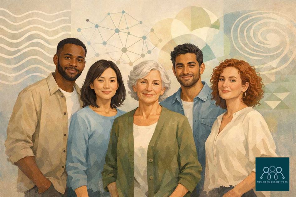 Illustration representing neurodiversity and different thinking styles in adults.