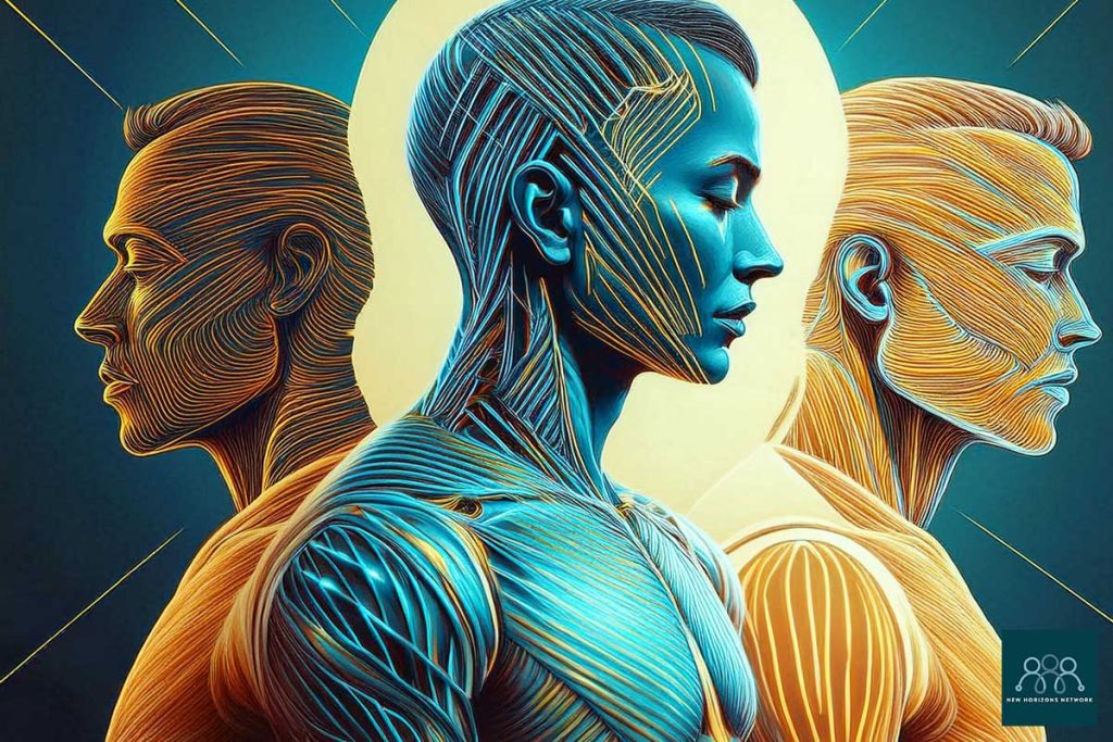 Illustration showing different nervous system stress responses.