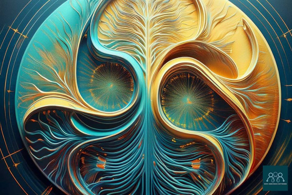 Abstract illustration representing Polyvagal Theory nervous system states.