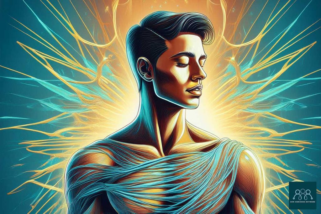 Illustration representing nervous system protection and trauma response.